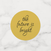 Wit en Goud Glitter Dust Afstuderen Dank U Confetti (Kleine voorkant)