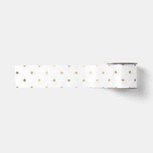 Wit en goud glitter polka stip tissuepapier lint