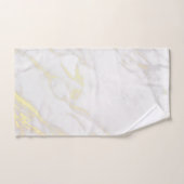 Wit en goud luxe faux marmer bad handdoek (Handdoek)