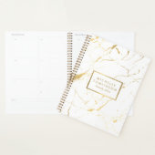 Wit en Goud Marmer Afspraakboek Planner (Display)