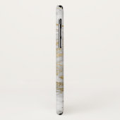 Wit en Goud Marmer Elegante Moderne Print Case-Mate iPhone Case (Achterkant/links)