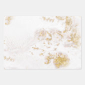 Wit en goud marmer inpakpapier vel (Voorkant)