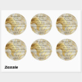 Wit en Goud Marmeren Cosmetica Jar Label (Vel)