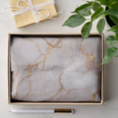 Wit en Goud Marmeren Textuur Weefseldocument Tissuepapier (Geschenk)