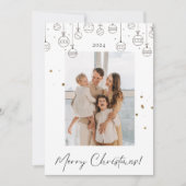 Wit en Goud Minimalistische Kerst Kaart (Voorkant)