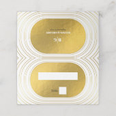 Wit en goud Modern minimalistische wapenweddenscha (Buitenkant ongevouwen)