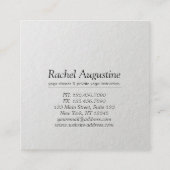 Wit en goud voorzien van de inscriptie OM Symbool  Vierkante Visitekaartje (Achterkant)