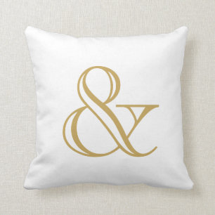Wit En Gouden Ampersand Kussen