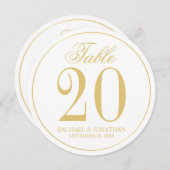 Wit en gouden bruiloft Kaart (Voorkant / Achterkant)