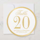 Wit en gouden bruiloft Kaart (Achterkant)