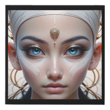 Wit en Gouden Godin Zen Portret