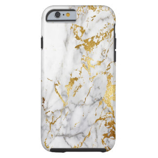 Wit en gouden marmer Pattern Trending Urban Tough iPhone 6 Hoesje