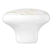 Wit en gouden marmeren textuur afbeelding keramische knop (Zijkant)