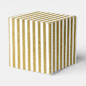 Wit en Goudfolie Gestreept Monogram & Initiaal Bedankdoosjes (Achterkant)