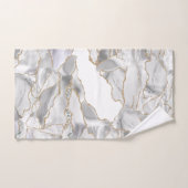 Wit en goudglitteraglaat bad handdoek (Handdoek)