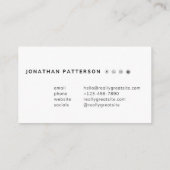 Wit en goudhoudend visitekaartje (Achterkant)