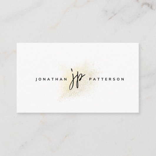 Wit en goudhoudend visitekaartje (Voorkant)