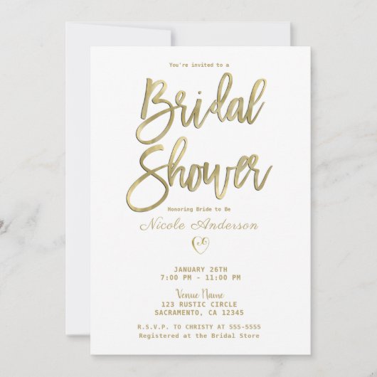 Wit en goudmatig minimaal grafisch Vrijgezellenfee Kaart (Voorkant)