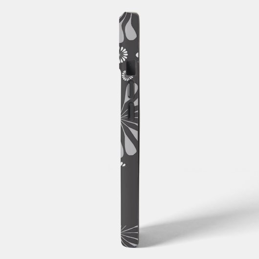 Wit en grijs bloemmotief Case-Mate iPhone case (Achterkant / Links)