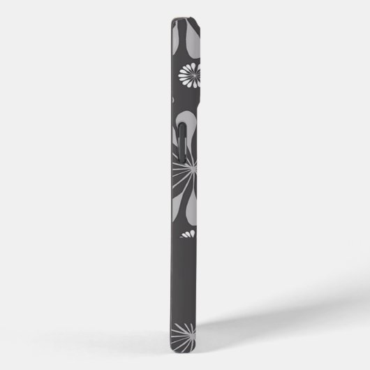 Wit en grijs bloemmotief Case-Mate iPhone case (Achterkant / Rechts)