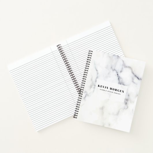 Wit en grijs faux marmer notitieboek (Binnen)
