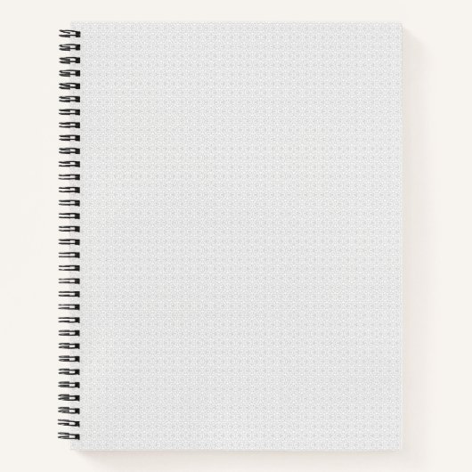 Wit en grijs geometrisch patroon met vergrendeling notitieboek (Voorkant)