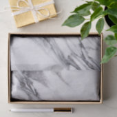 Wit en grijs Glitter Marble Texture Print Tissuepapier (Geschenk)