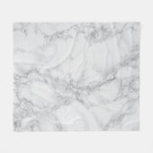 Wit en grijs marmerontwerp fleece deken (Voorkant (Horizontaal))