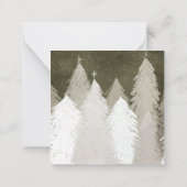 Wit en grijs met sneeuw bedekte pijnbomen Chalkboa Notitiekaartje (Achterkant)
