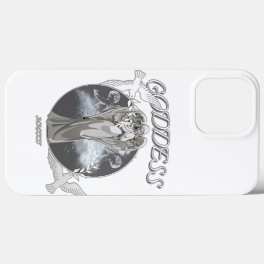 Wit en Grijs Modern Goddess iPhone 13 Pro Hoesjes (Achterkant (horizontaal))