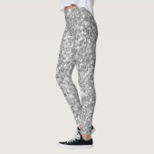 Wit en grijs mozaïek glitter leggings (Links)
