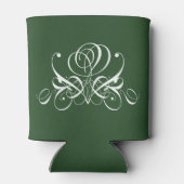 Wit en groen bloeien Roos Blikjeskoeler (Achterkant)