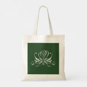 Wit en groen bloeien Roos Tote Bag (Achterkant)
