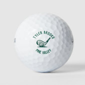 Wit en Groen Custom Golf Ball Golf Golfballen (Voorkant)
