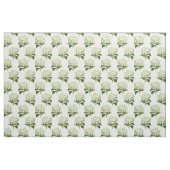 Wit en Groen Hydrangea Bloempatroon Stof (Fat Quarter)