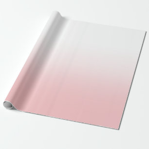 Wit en koraal roze ombre cadeaupapier
