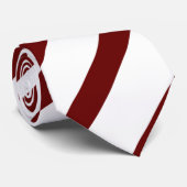 Wit en lepel Stropdas met diagonaal streep (Opgerold)