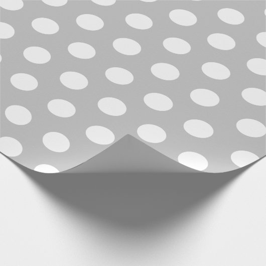 Wit en licht2 Grijs Gemiddelde pooidoperbruiloft Cadeaupapier (Hoek)