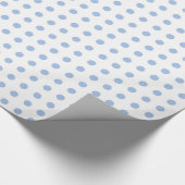 Wit en licht blauw pokdop papier (Hoek)
