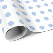 Wit en licht blauw pokdop papier (Rol Hoek)