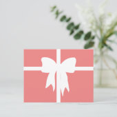 Wit en licht koraal Cadeau Briefkaart (Staand voorkant)