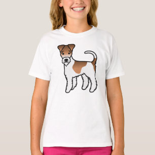 Wit- en lichtbruine draadharige vossen terrier Cut T-shirt