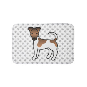Wit- en lichtbruine Smooth Fox Terrier Schattige C Badmat