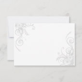 Wit en lichtgrijs RSVP met menukeuze (Achterkant)
