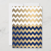 Wit en Navy Blue met gouden Stippen - Uitnodiging (Achterkant)