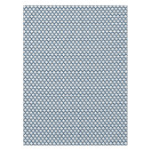 Wit en Navy Blue Trellis, Lattice, Quatrefoil Tafelkleed (Voorkant)