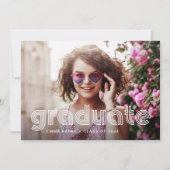 Wit en Neutral Disco Tekst en Foto Afstudeerder Pa Aankondiging (Voorkant)