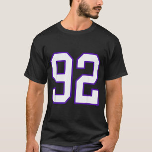 Wit en paars nummer 92 shirt speler uniform