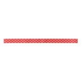 Wit en rood art-deco geometrisch patroon. lint (Voorkant)