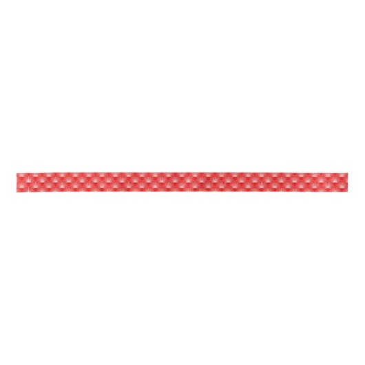 Wit en rood art-deco geometrisch patroon. lint (Voorkant)